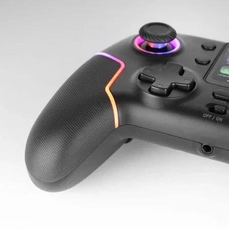 Mars Gaming MGPV3 Pro Mando Inalámbrico para PC, Switch, Android, iOS - 2.4G/Bluetooth, Joystick Hall, RGB, Vibración, Gyro, App, Negro